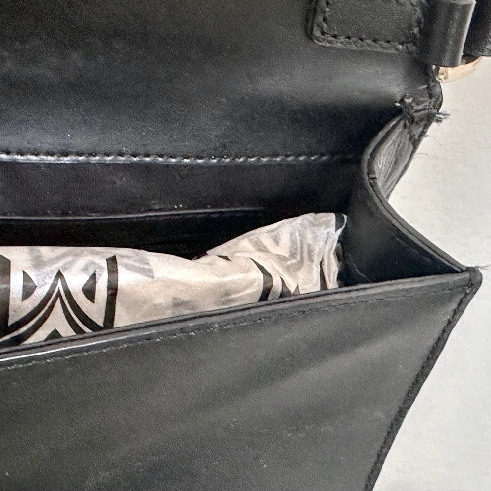 Milly ‘Bryant’ Leather Crossbody Bag in Black with Silver Hardware - Picture 11 of 16